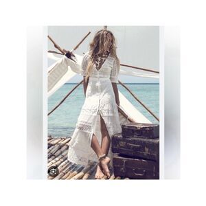 spell helena crochet dress THE SPELL HELENA CROCHET LACE GOWN - SP-BD2-CG